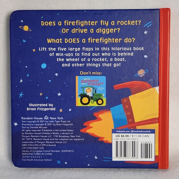 Randomhouse Kids, Does Firefighter Fly A Rocket? Lift The Flap Book. - Picture 4 of 6